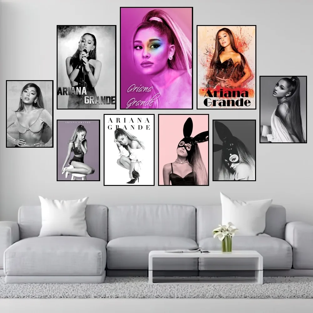 Singer A-Ariana G-Grande Poster Prints Wall Painting Bedroom Living Room Decoration Office Small