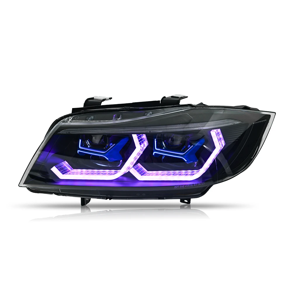 

Цветная светодиодная фара RGB для BMW 3 серии E90 E91 2009-2012, передние фары, указатель поворота