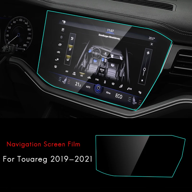 For Touareg 2019-2021 Car Display Screen Film Screen Protection Tempered Glass Film