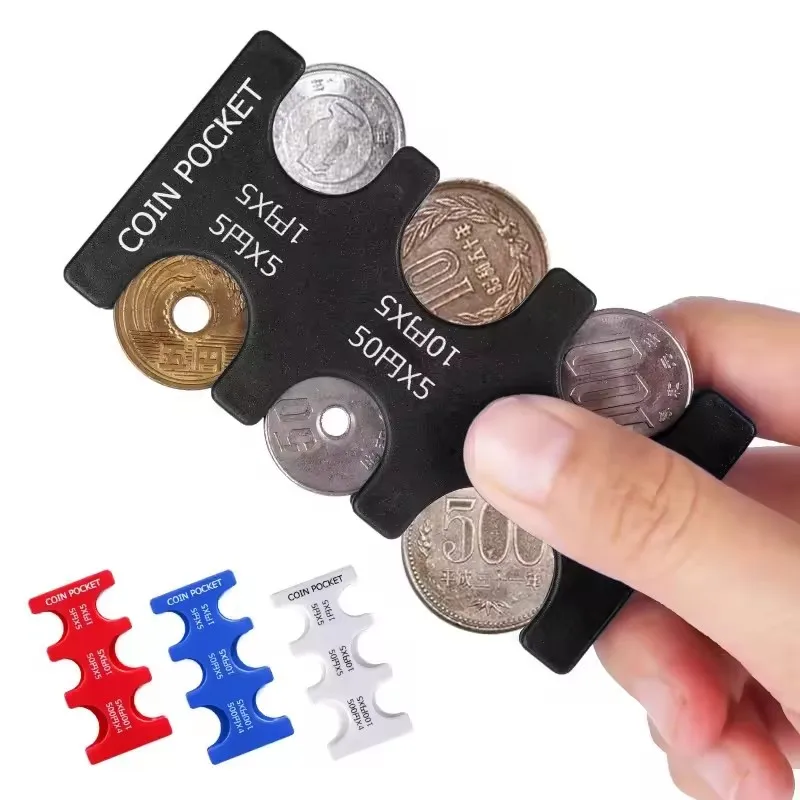 Multi-functional Colourful Coin Clip Organizer Portable Lost-proof Japanese Currency Sorting Travel Coin Money Holder Dispenser