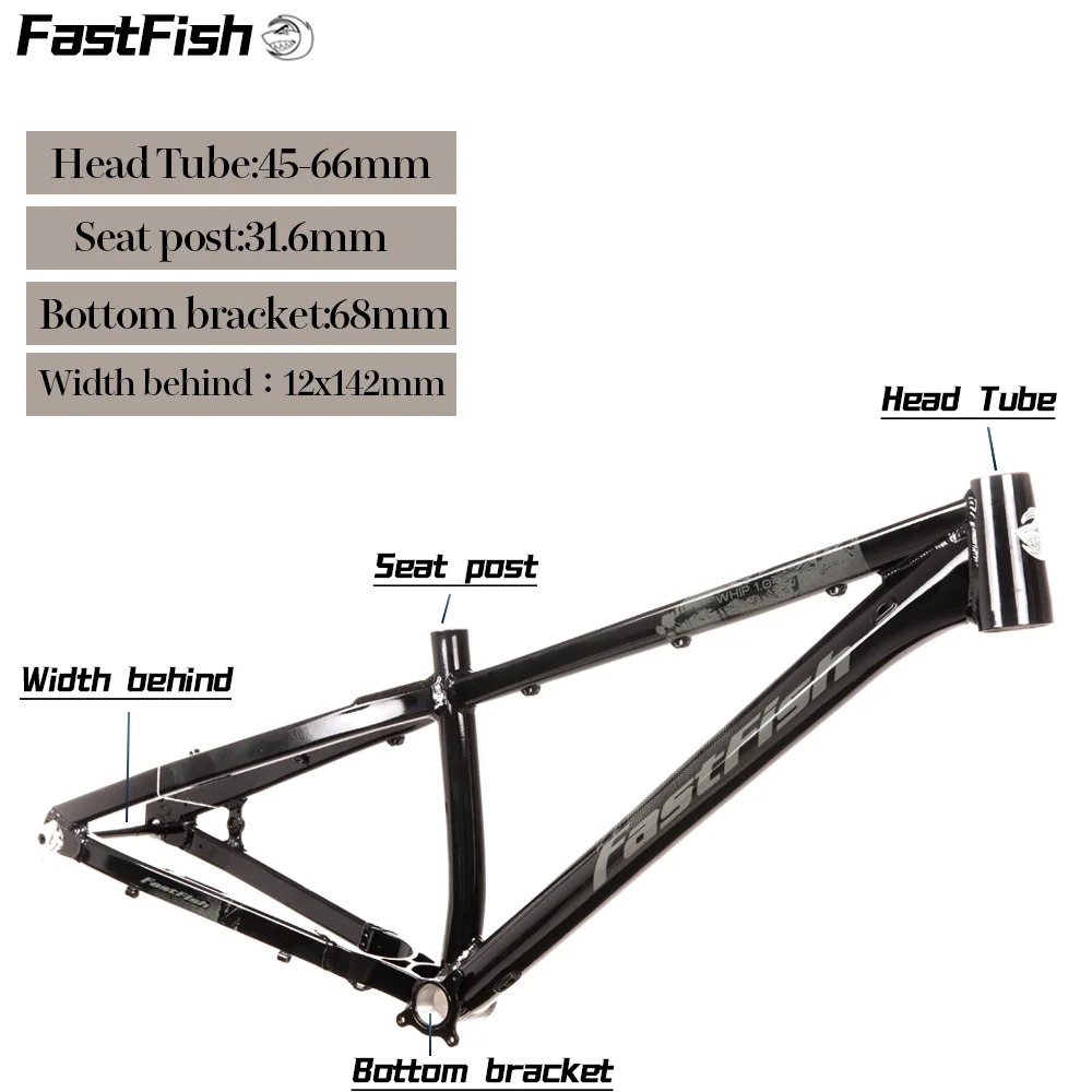 MTB DIRT JUMPING Bicycle Frame Aluminum Alloy 26inch 27.5inch Mountain XC Bike Frames Multicolor