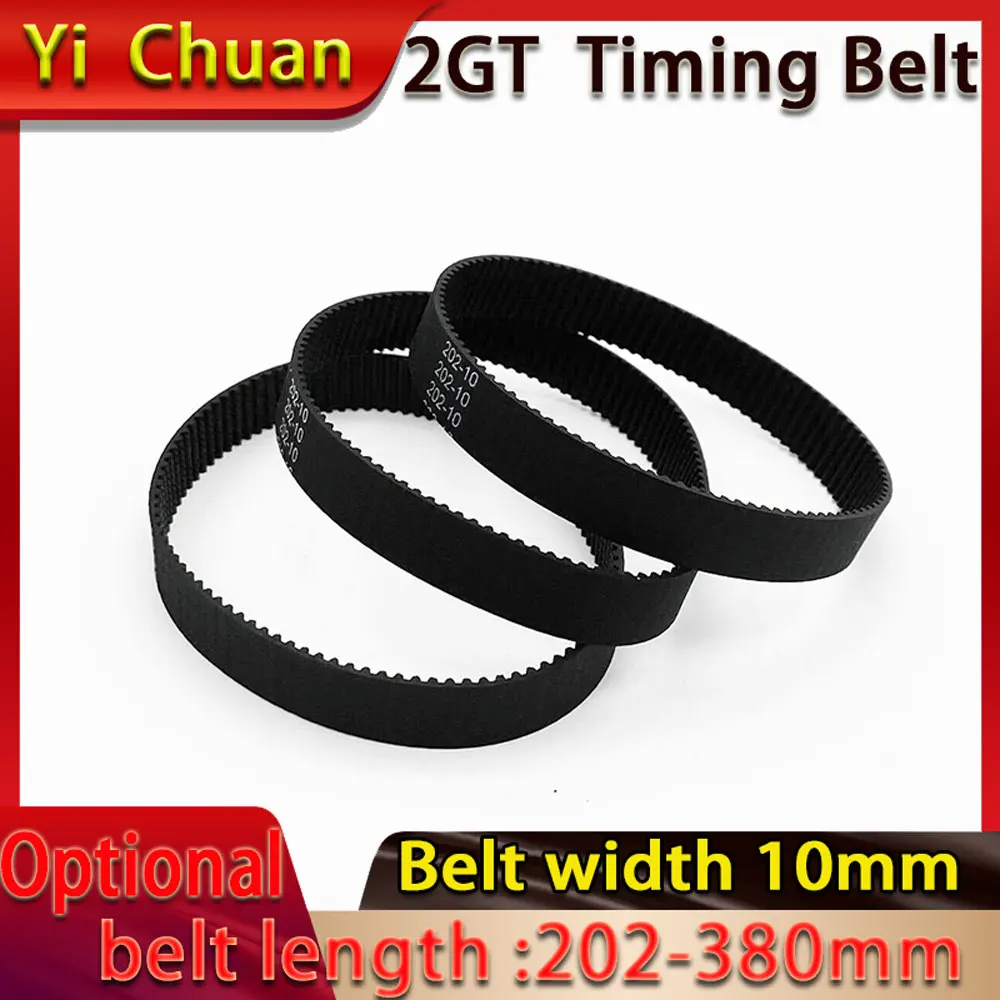 

YI Chuan GT2 Closed Loop Rubber Timing Beltbelt Width 10mm ​2GT Closed Strap Belt Length：202-380mm 3D Printer Parts Spacing 2mm