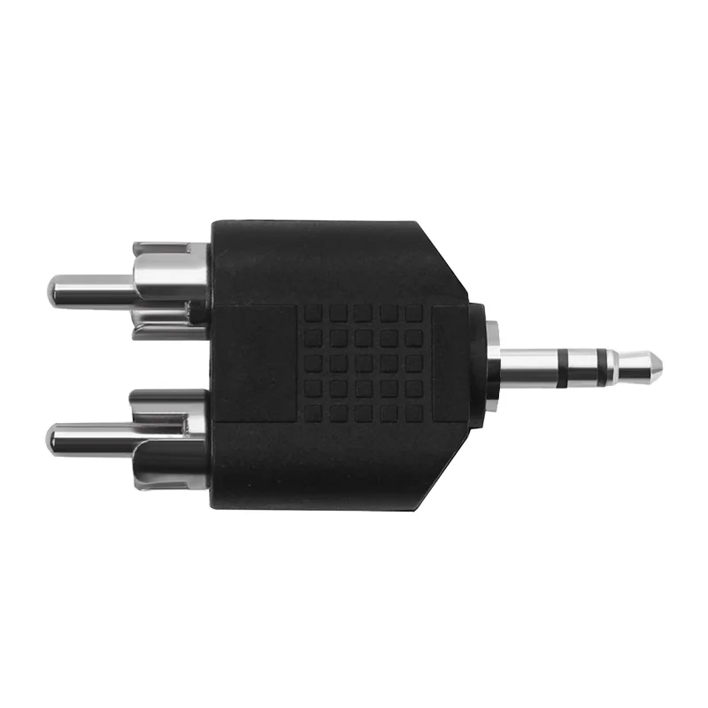 5/20PCS 3.5mm 3 Pole Stereo Male Plug to 2 RCA Male Socket 1 in 2 Audio Y Splitter RCA  Audio Adapter Connector