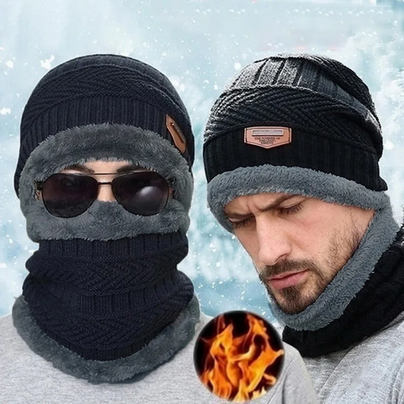 مجموعة إكسسوارات شتوية متماسكة للجنسين، مجموعة وشاح قبعة للتزلج والمشي لمسافات طويلة، ملابس حرارية أنيقة لجميع الأحوال الجوية #4