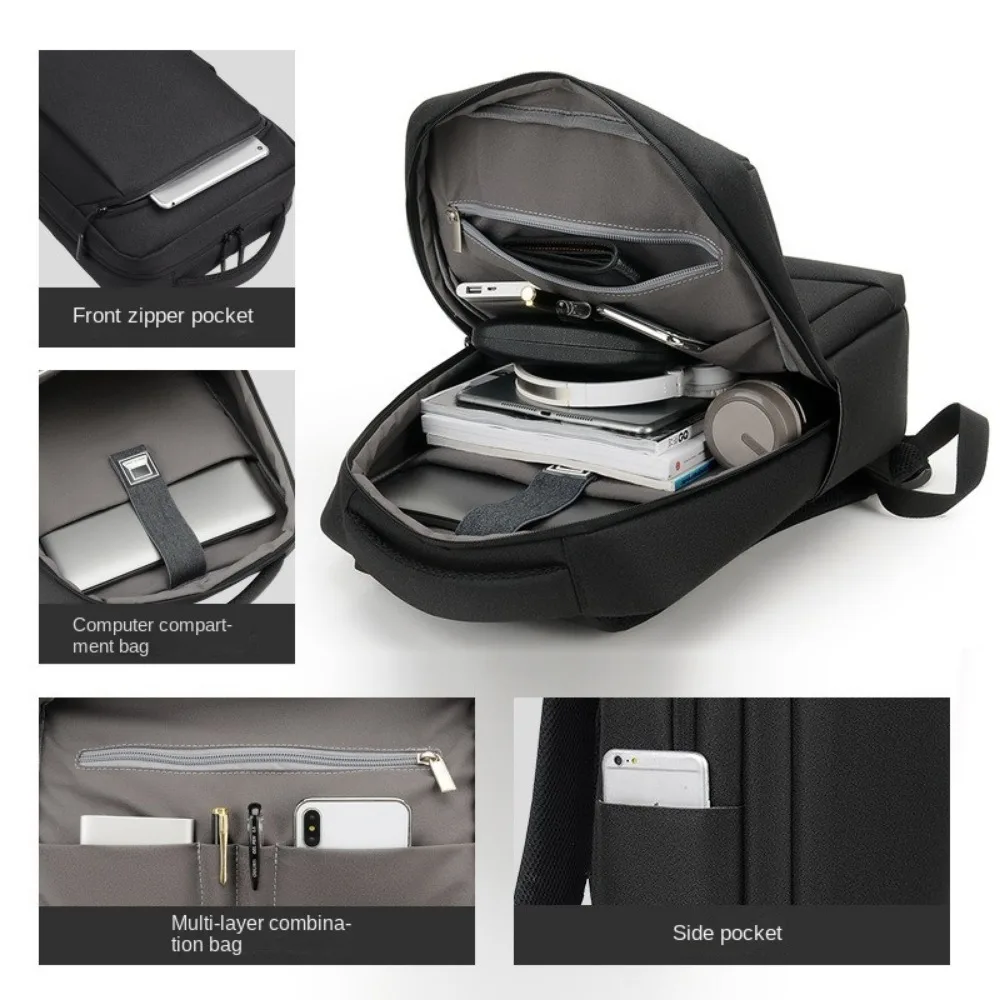

Casual 15.6 Inch Man Backpacks Waterproof Oxford Laptop Backpacks Lightweight USB Charging Business Bag For School Travel