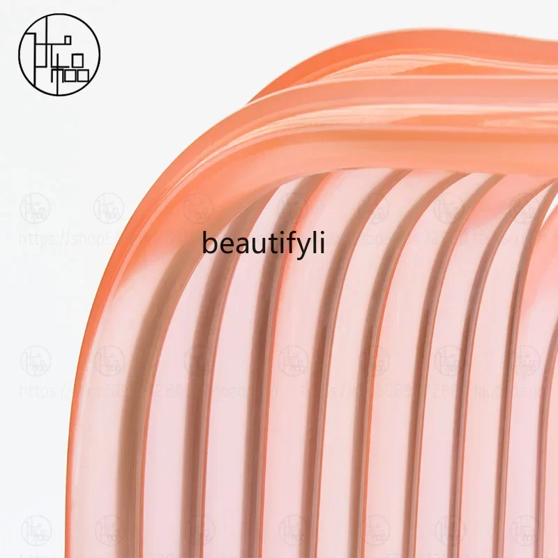 M178 32 Internet celebrity pink acrylic, light luxury creative home, simple living room coffee table low stool