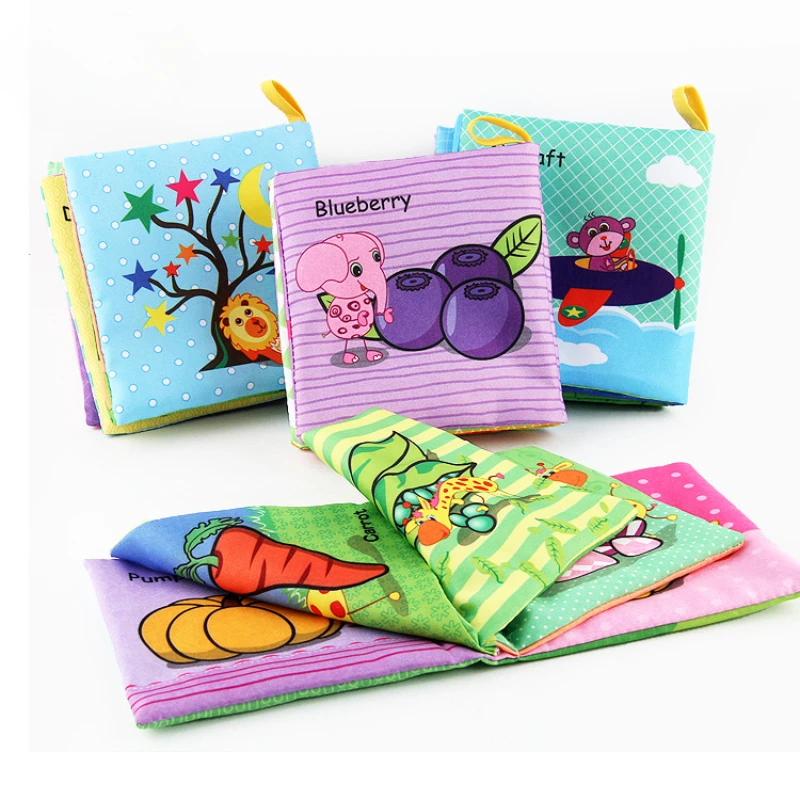 Baby Cloth Book Early Education Toys Baby English Cognitive Palm Book Tear Not Broken Paper BB Is Called Educational Toys