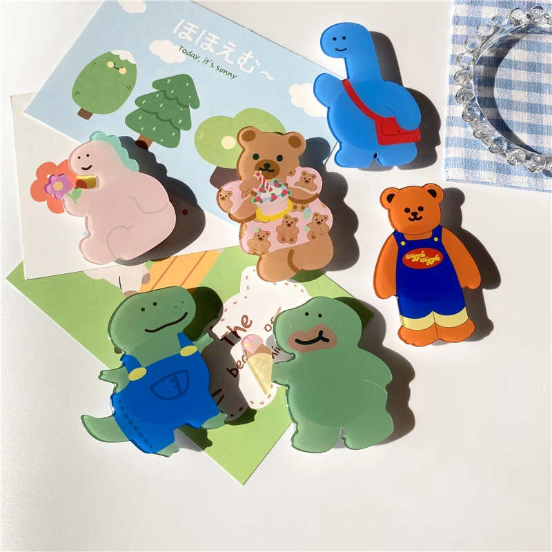 Penyangga Ponsel Beruang Dinosaurus Lucu, Penyangga Universal untuk Bersantai, Aksesoris Cocok untuk IPhone 17 16, Penyangga Soket, Penahan Ponsel