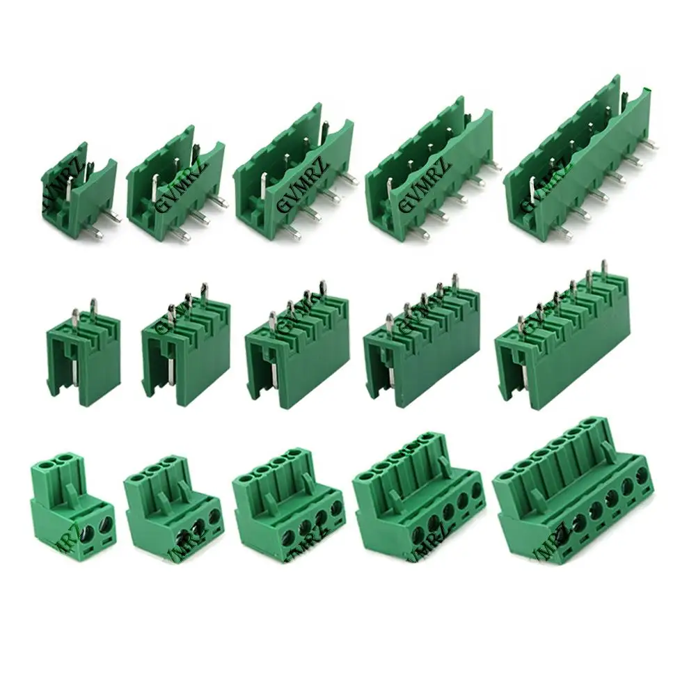5Set 2EDGK 2P 3P 4P 5P 5.08mm Terminal Block Male Female 5.08 Plug-in Opening PCB Connector 2EDG PCB 2P 3P 4P 5P 6P 7P 8P 9P 10P