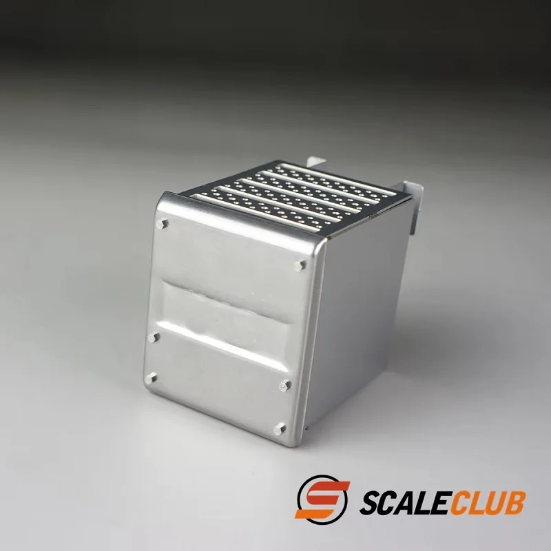 Scaleclub Modello 1/14 RC Per MAN Trattore Fango Testa In Metallo Euro 6 Serbatoio di Scarico Cassetta Degli Attrezzi Per Tamiya Lesu Rc Camion Rimorchio ribaltabile