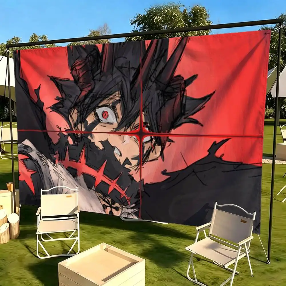 Hot B-Black Clover  Flags for Bedrooms Home Decor Items Outdoor Decors Garage Decoration Flaga