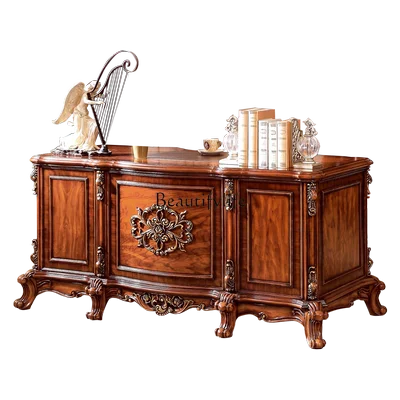 

American class table European solid wood high-end luxury boss president table