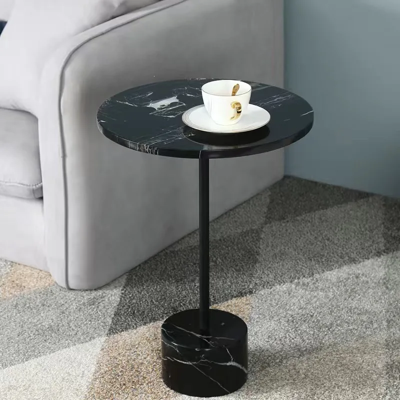 

DSA marble edge corner few small coffee table modern simple bedside living room sofa side cabinet round table sofa side cabinet