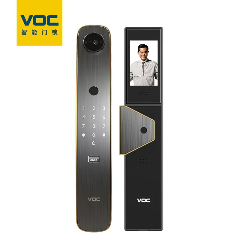 Visual Cat's Eye Face Recognition Smart Door Lock, Fechadura de impressão digital, Casa Anti-Roubo, Bloqueio de senha, T20MAX