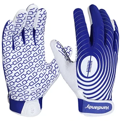 HANDLANDY Youth American Football Gloves for Boys, Sticky Wide Receiver Gloves for Kids, Rugby Football Gloves