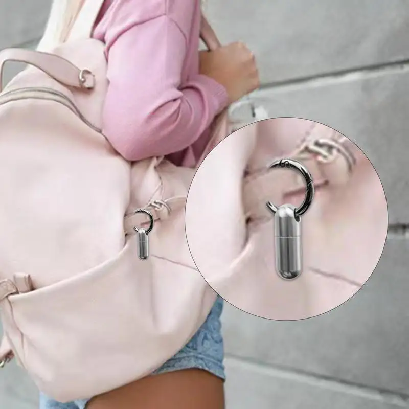 

Portable Medicine Metal Case Portable Titanium Pill Box Waterproof Pill Case Anti-Rust Pill Organizer Keychain Small Pill Holder