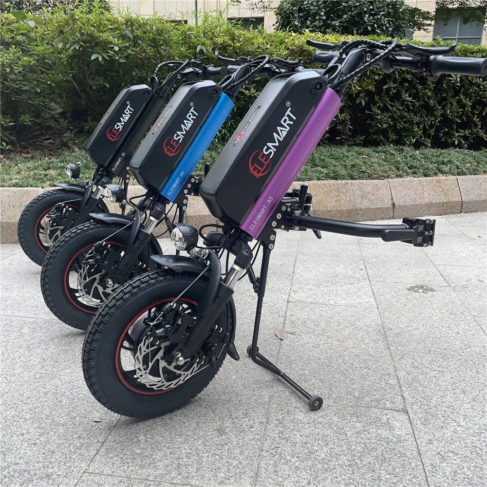 Coofull High Mobility 500W Wheelchair Tractor Device 12 Inch Electric Handcycle Wheelchair Power Attachment