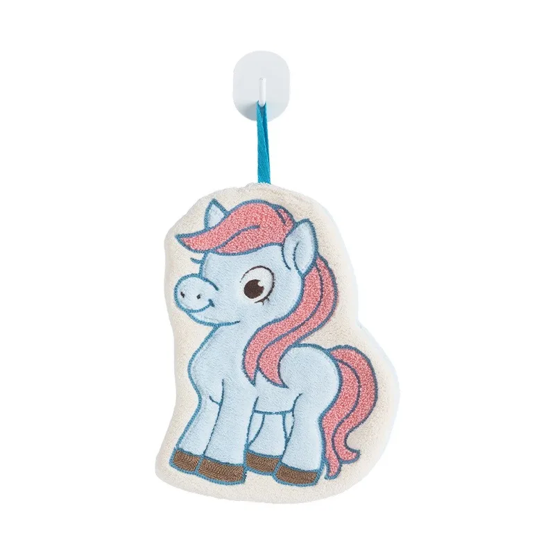 Toalha de cozinha suspensa absorvente fofa de desenho animado My Little Pony Toalha de mão para casa