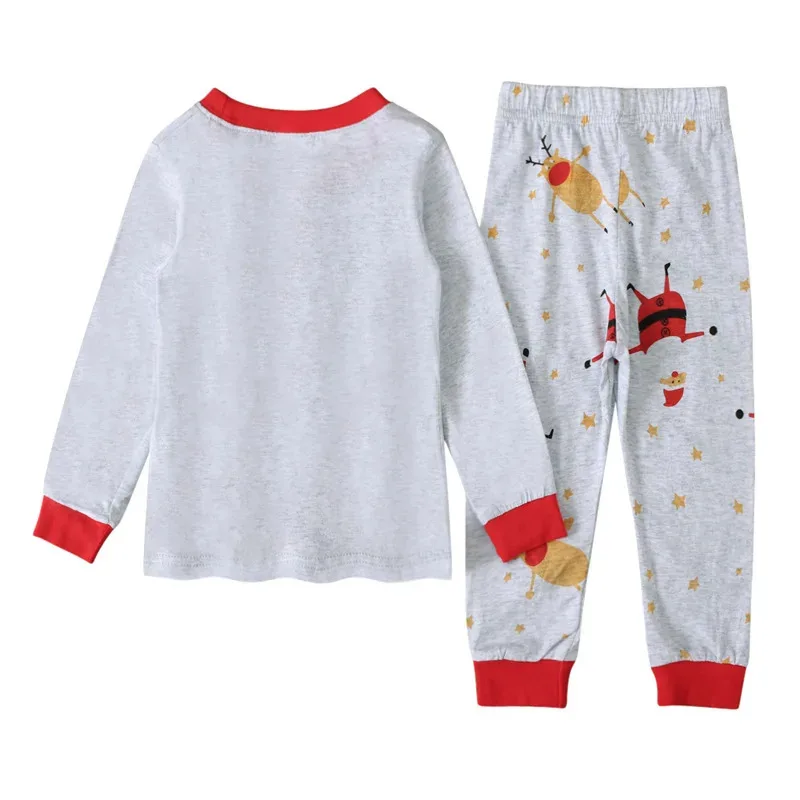 

Милые рождественские пижамы с Санта-Клаусом, детский топ с длинными рукавами, брюки, комплекты одежды из 2 предметов, осенне-зимняя детская одежда для сна