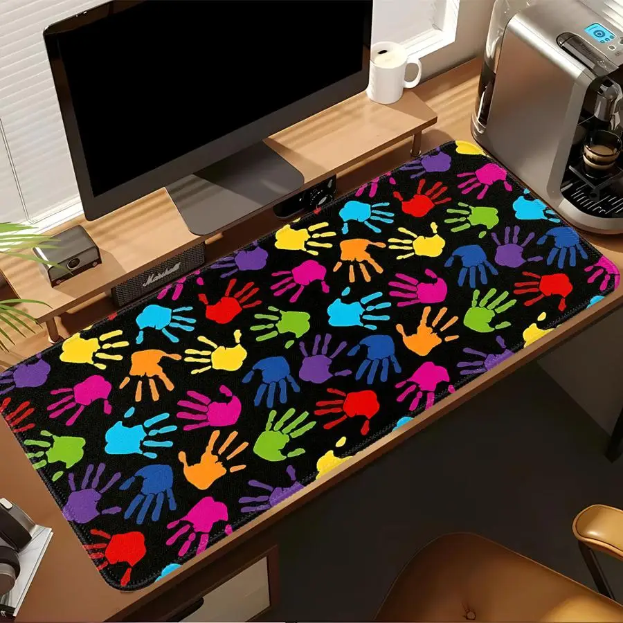 Colorful Ink Splashes Anti slip Mouse Pad Keyboard Mouse Pad Computer Laptop Pad Desk accessories office Pad Game Console Pad