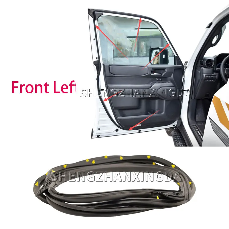 

Suitable for 10-20 models of the Prado LC150 Car Front and Rear Left and Right Side Door Waterproof Sealing Rubber Strip Black