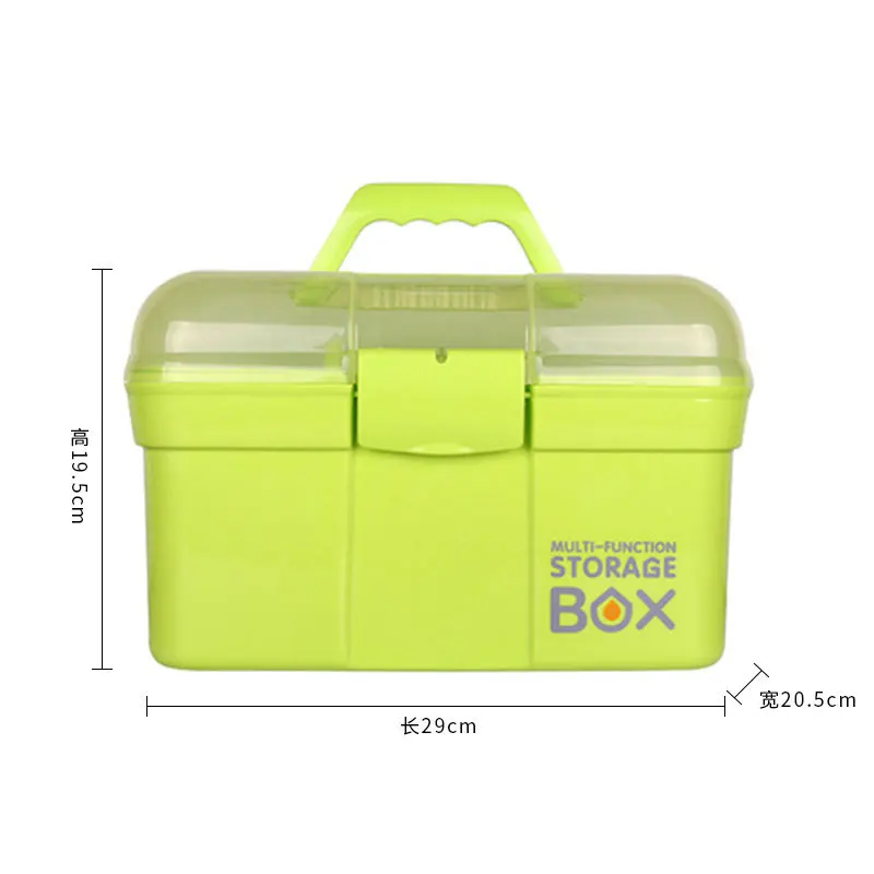 صندوق أدوات مانيكير ذو سعة كبيرة، مصباح علاج مشعاعي محمول، صندوق تخزين مانيكير، شبكة مزدوجة الطبقات، لصالونات الأظافر