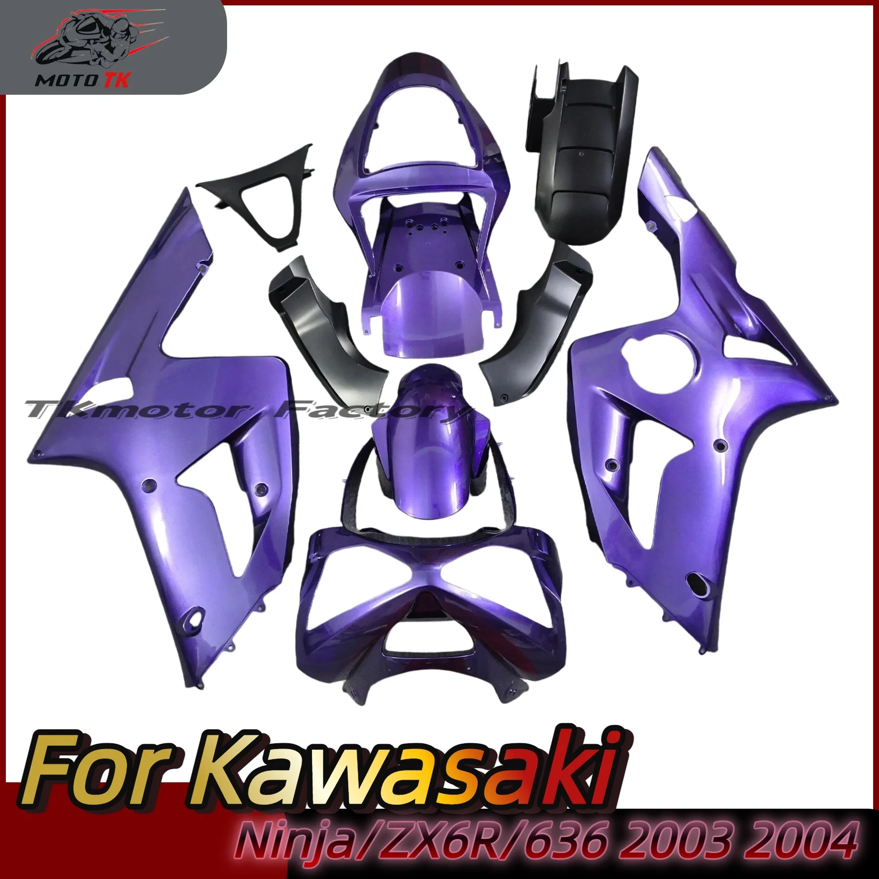 

The New ABS Motorcycle full Fairing Kit Fit For KAWASAKI ZX-6R ZX6R 636 2003 2004 03 04 Custom Fairings Kit Bodywork Shell