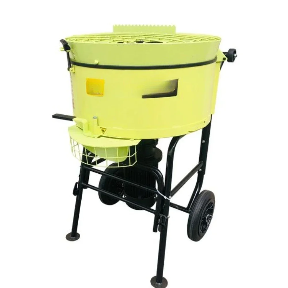 Industrial 120L Cement Mixer Mortar Mixer Portable Construction Machinery Forced Action Iron Flat Mixer 1500W