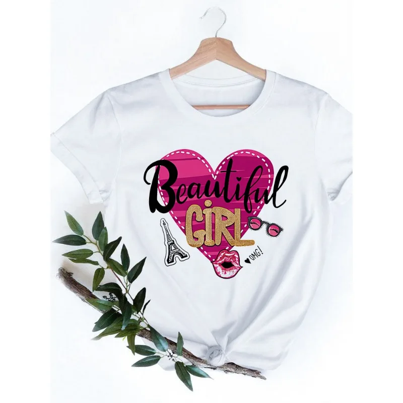 Women's Cotton 100% Fashion Anime Graphic T-shirt Harajuku Kawaii Aesthetic New York City Design Comfortable A-Line T-Shirt