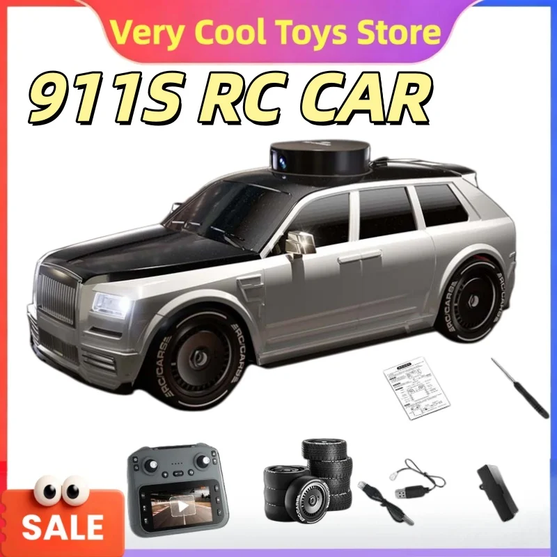New 911S RC Car with 4.5 Inch Screen Remote Controller HD Camera Support Photo Video FPV Drift Remote Control Car Toy for Adults