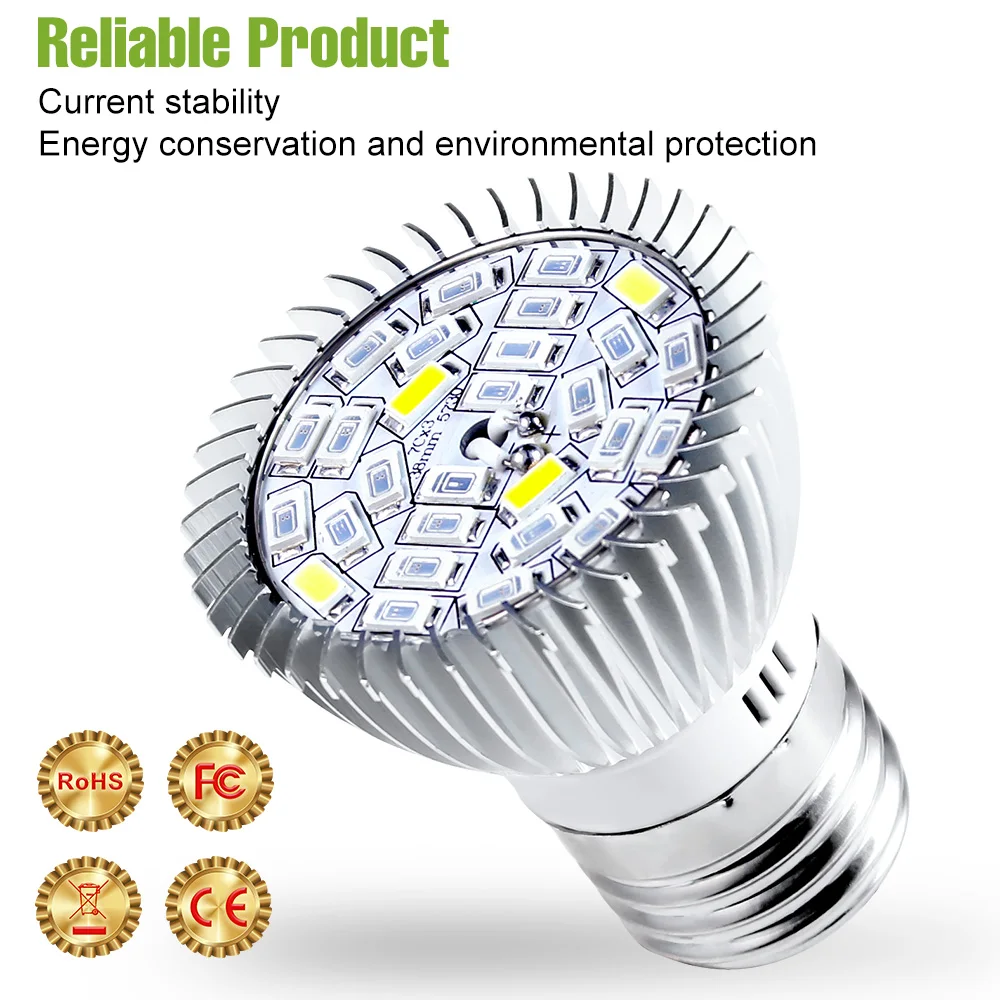 E27 220V LED Plant Grow Light Bulb E14 Full Spectrum Flower Seed Vegetable Indoor Hydroponics Grow Box Cultivation Lamp 110V E26