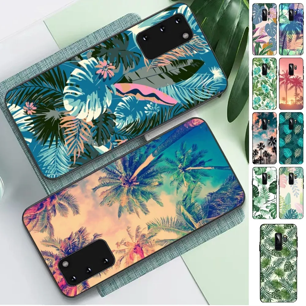 Palm tree Leaves Phone Case For Samsung S 9 10 20 21 22 23 30 23plus lite Ultra FE S10lite Fundas