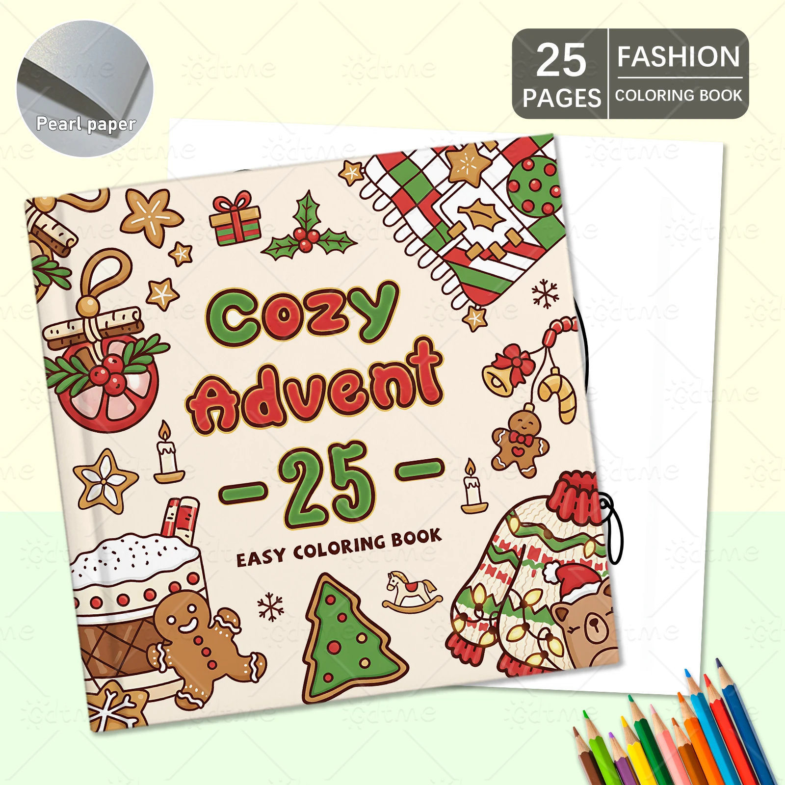 Cozy Advent 25 Easy Coloring Book Characters Coloring Book for Adult Animal Theme Painting Book Coloring Book For Adults & Teens