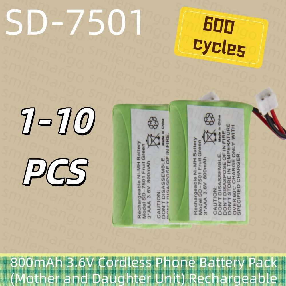 3.6V 800mAh AAA NiMH Battery for Motorola SD-7501 V-Tech 89-1323-00-00 AT & T Lucent 27910 CPH-464D Cordless Home Phone