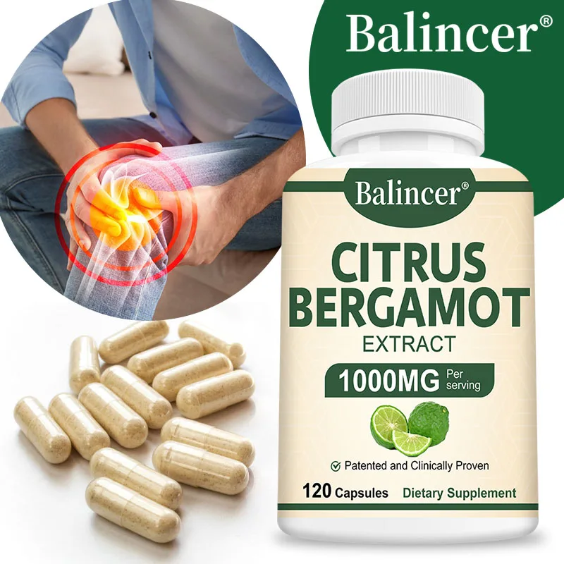 

Citrus Bergamot Capsules 1000mg, Antioxidant, Support Cardiovascular Heart Health, Immune & Overall Body Wellness, Vegetarian