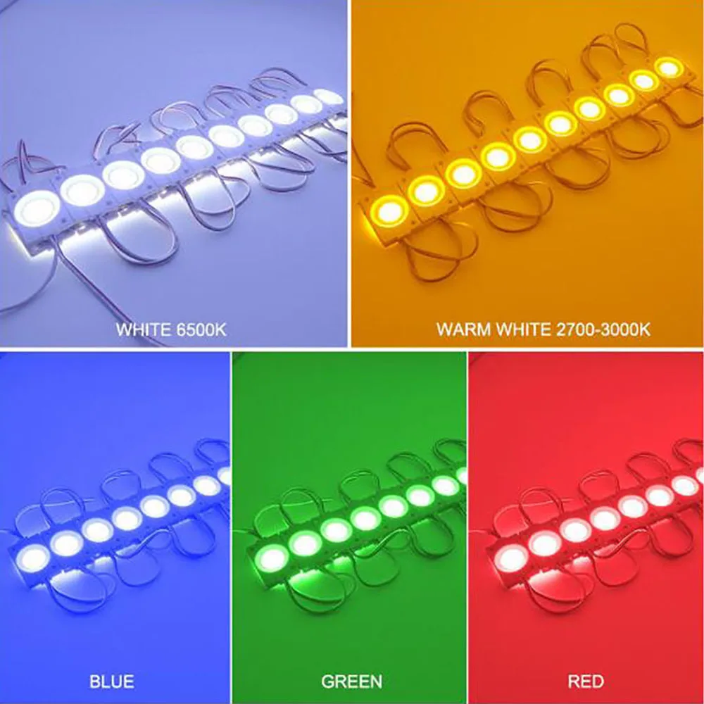 Imagem -05 - Módulo Led Impermeável para Design de Publicidade Backlight de Sinal Banner Branco Vermelho Verde Azul Amarelo 12v Ip65 10 Pcs