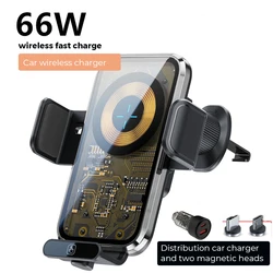Draadloze autolader, snel opladen telefoonhouder BothLin 3-in-1 telefoonhouder Auto-klemmen auto-accessoires