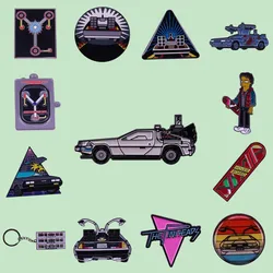 The Future Science Collection Creativity Enamel Pins Women Badges Car Lapel Metal Brooches Jewelry Key Chain Gifts Wholesale
