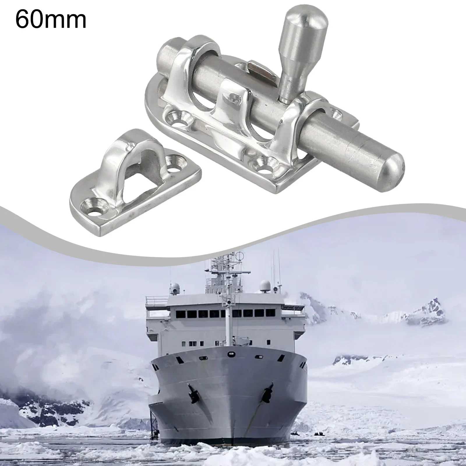 1pc 316 Stainless Steel Boat Door Lock Latch 60cm Marine Boat Door Window Lock Latch Slide Bolt Clasp