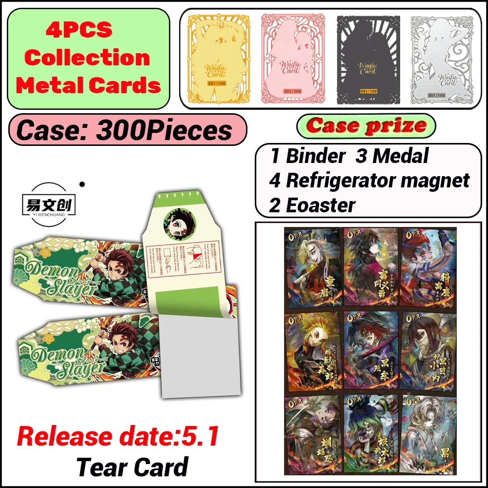 

Wholesale 2026 New YiWenChuang Creative Studio Demon Slayer Cards Tear Card Series Color Paper Limited Edition Toy Gift Set