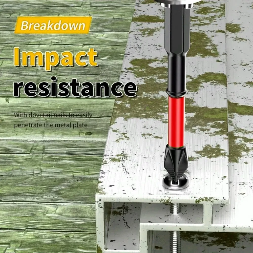 KATWAY Magnetic Anti-shock Cross Batch Head High Hardness Non-Slip Impact Bits Screwdriver Set 25/50/65/70/90mm HH-AA243