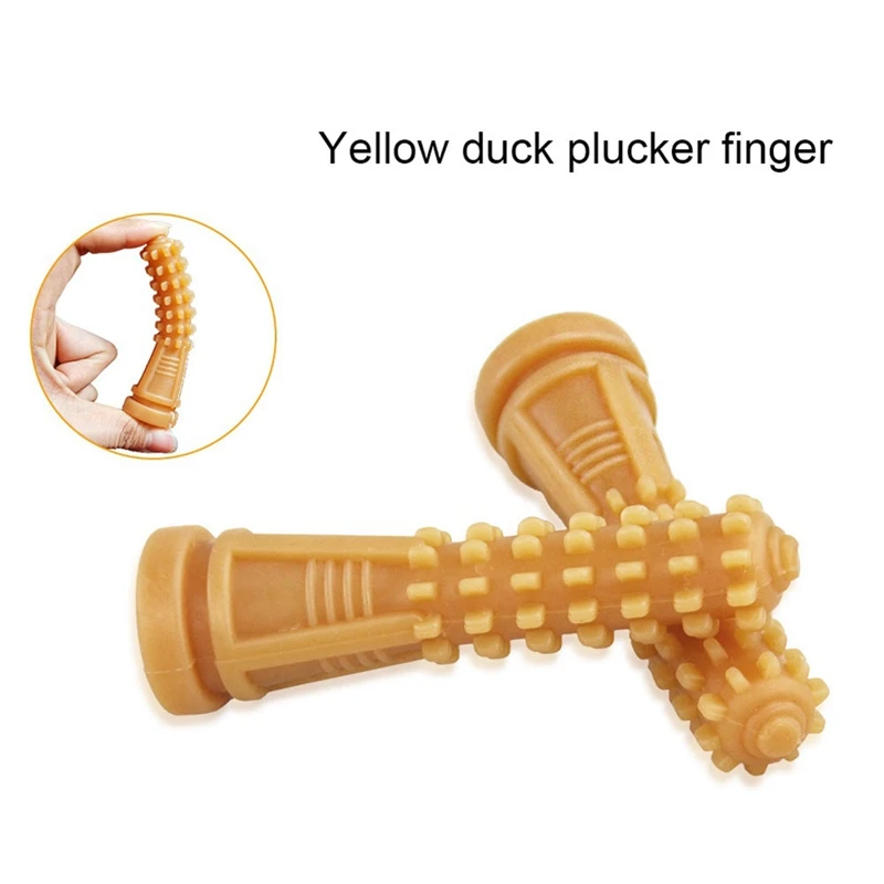 50 قطعة من أصابع ناتف الدجاج، ريش الدواجن، إصبع إزالة الشعر المطاطي للدجاج والبط والسمان والأوز الأصفر المتين