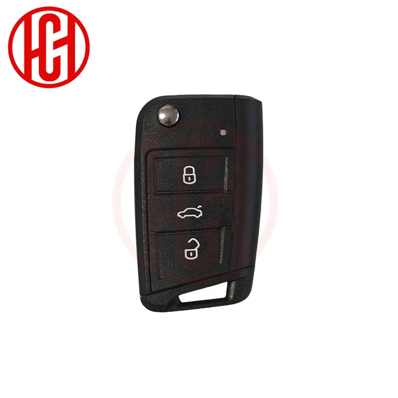 Obudowa kluczyka samochodowego z 3 przyciskami do Volkswagen Tiguan VW Golf MK7, Skoda Octavia A7, Seat Leon Ibiza Altea, ostrze HU66/HU162T