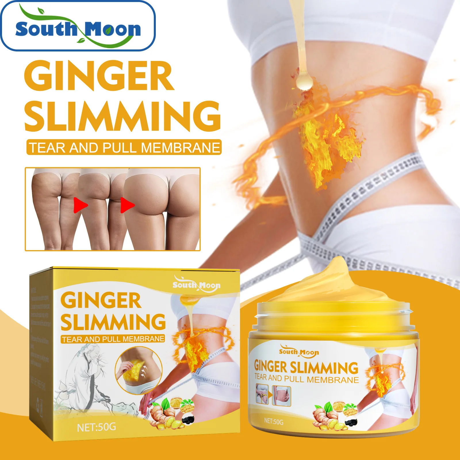 Ginger Fat Burner Cellulite Removal Firming Lifting Waist Shaping Anti Tummy Sagging Strength Metabolism Weight Loss Cream