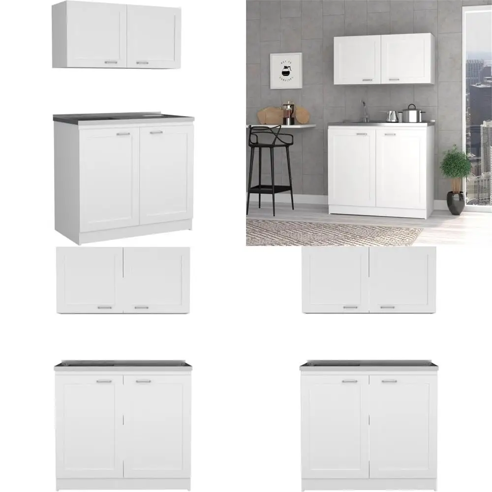 

кухонный шкаф perseus из двух частей с белой столешницей