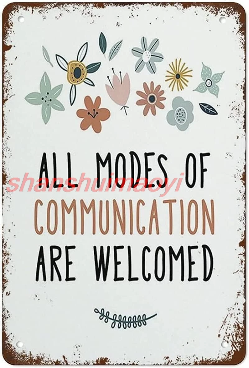 כל מצבי תקשורת מוזמנים, קישוט קיר לטיפוח הדיבור, חדר הדיבור, פוסטר לטיפוח הדיבור, אמנות קיר, דיבור AR HAI