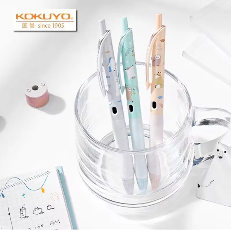 2023 New Arrival KOKUYO mofu Series Limited Gel Pen Quick Dry Ink Writing Smooth Kawaii School Supplies Japanese stationery