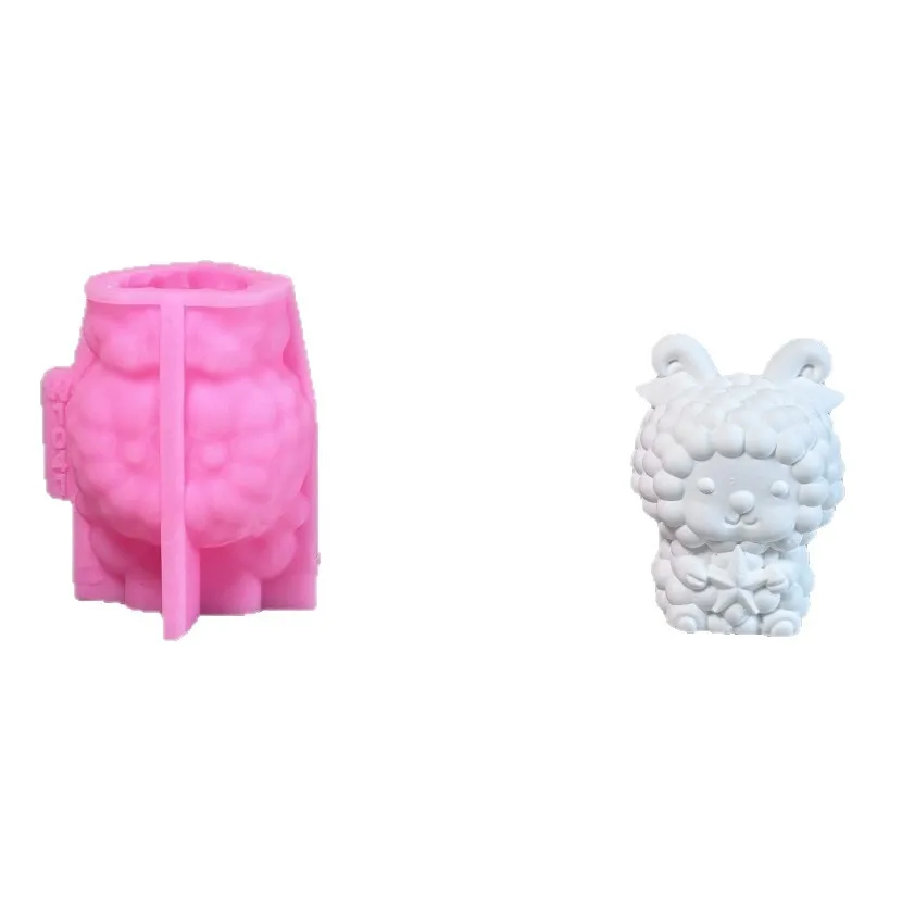 

Sheep Candle Mold Gypsum Clay Mold Goat Soap Mold Flexible For Home Decoration Gift Crafting Candle Making