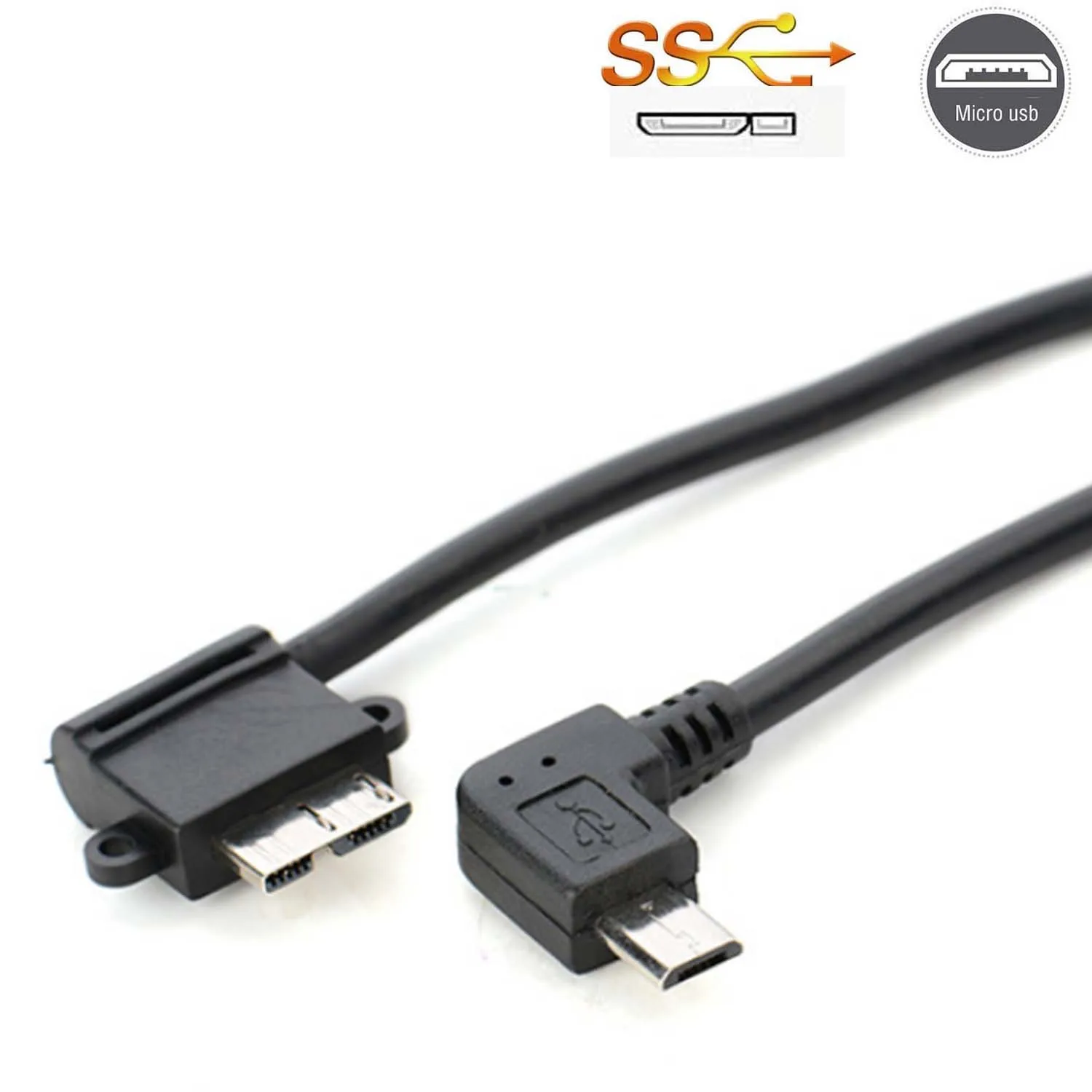 Type C USB-C & Micro Usb 2.0 To USB 3.0 Micro B Cable Connector Phone To External Hard Drive for PORTABLE 2.5 3.5 HDD