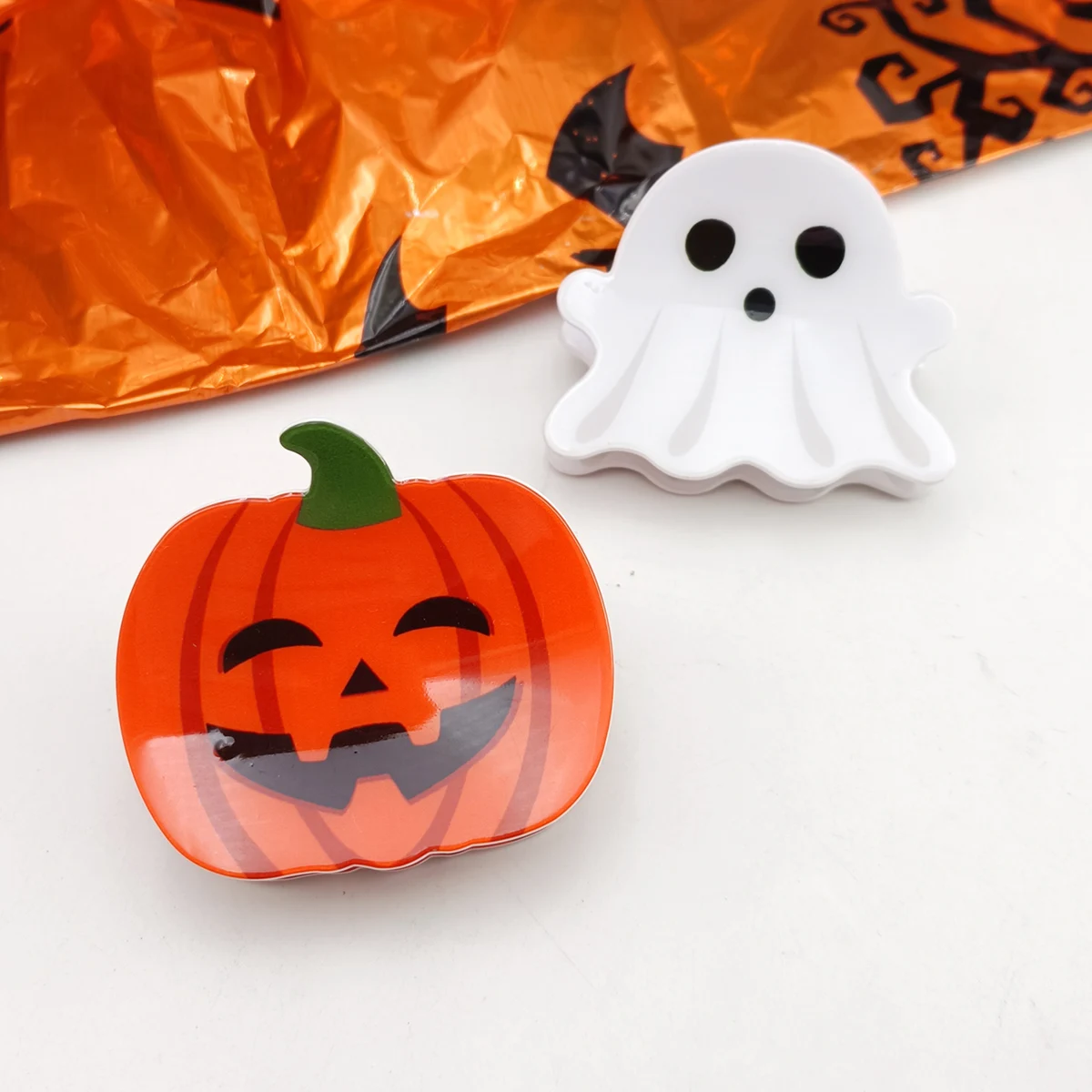 1PCS Halloween Haar Zubehör Geist Haar Clip für Frauen Mädchen Rote Hörner Haarnadel Schädel Klaue Y2K Gothic Haar schmuck – Detail 13